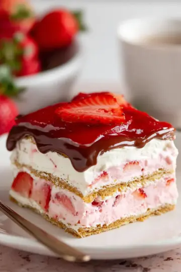 Strawberry Eclair Cake