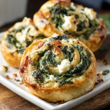Spinach Feta Pinwheels Recipe