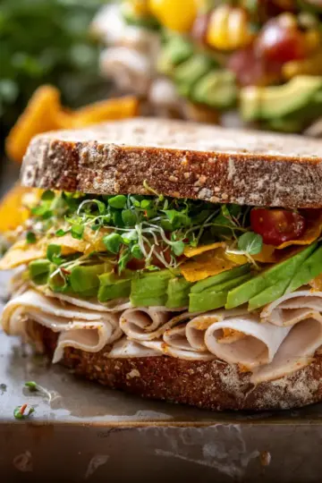 Honey Mustard Turkey Avocado Sandwich