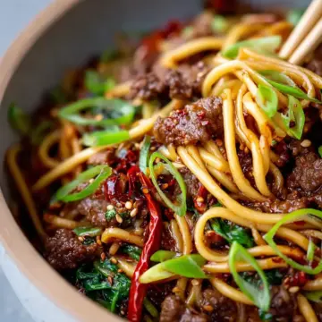 Caramelised Sticky Beef Noodles