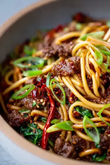 Caramelised Sticky Beef Noodles