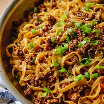 Mongolian Ground Beef Noodles