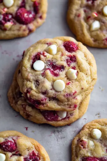 White Chocolate Raspberry Cookies