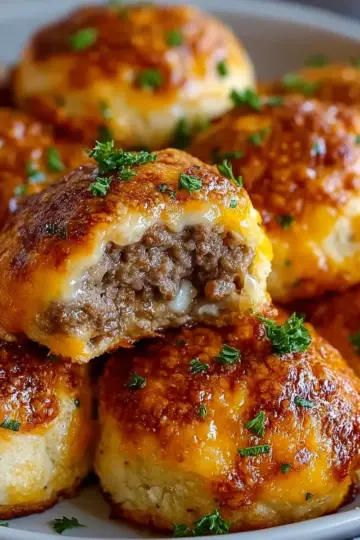 Garlic Parmesan Cheeseburger Bombs Recipe