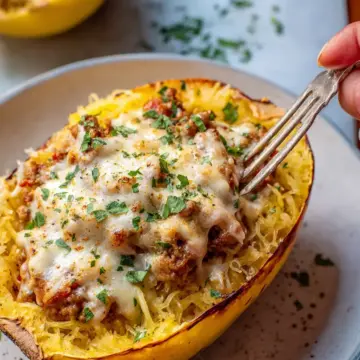 Sausage Stuffed Spaghetti Squash