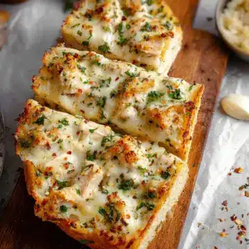 The Viral Chicken Alfredo Garlic Bread I'm Obsessed With