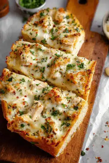 The Viral Chicken Alfredo Garlic Bread I'm Obsessed With