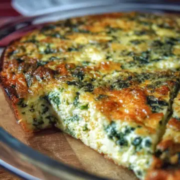 Crustless Cottage Cheese Quiche with Spinach