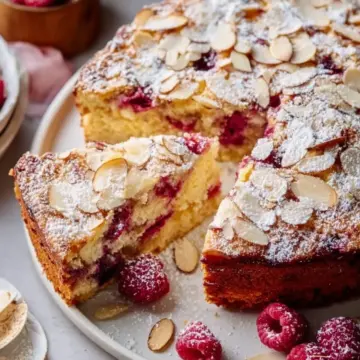 Raspberry Almond Ricotta Cake