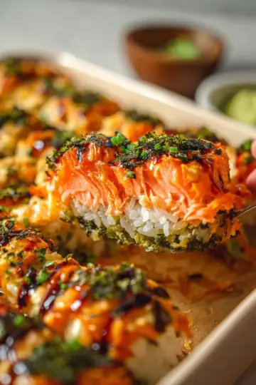Salmon Sushi Bake