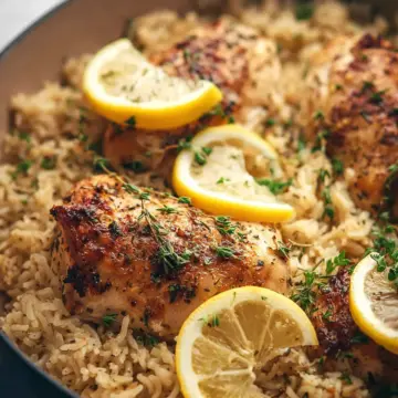One Pot Lemon Herb Chicken and Rice