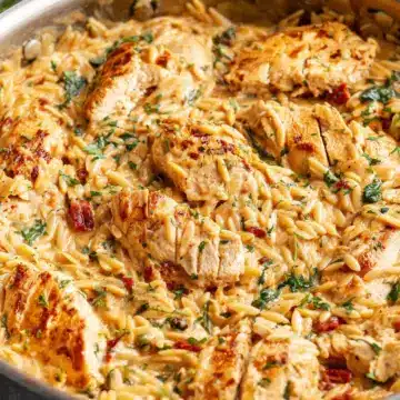 Creamy Tuscan Chicken Orzo