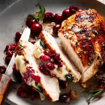 Cranberry Brie Stuffed Chicken Breasts