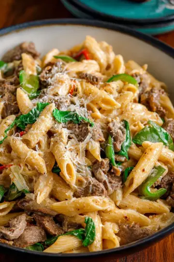 Philly Cheesesteak Pasta
