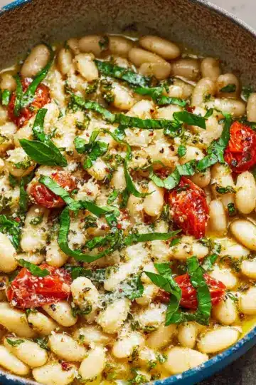 15-Minute Garlic Parmesan White Beans Recipe