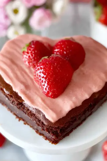 Strawberry Sweetheart Brownies