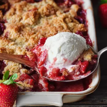 Strawberry Rhubarb Cobbler