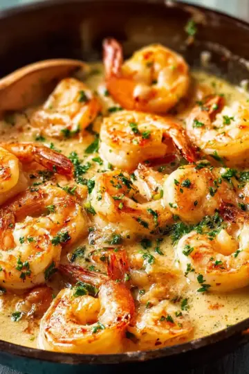 Creamy Garlic Prawns