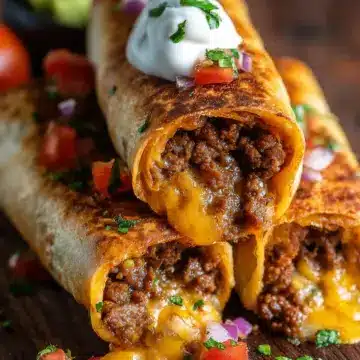 Beef and Cheese Chimichangas Recipe