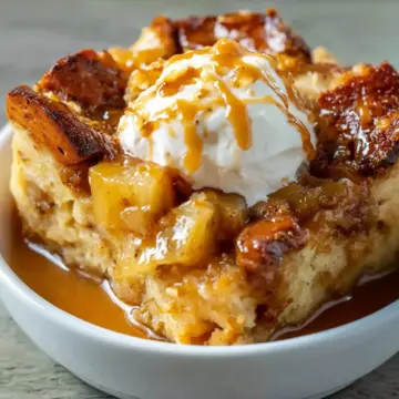 Pineapple Banana Bread Pudding