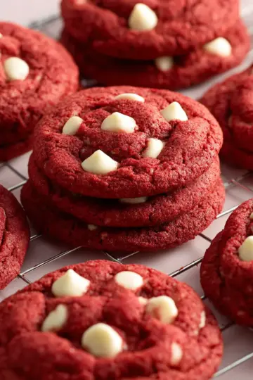 Red Velvet Cake Mix Cookies