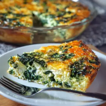 Crustless Cottage Cheese Quiche with Spinach