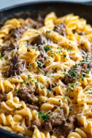 One Pot Beef and Garlic Butter Pasta