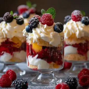 Delightful Mini Trifles with Fresh Fruits and Cream