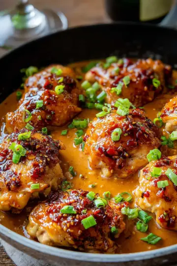 Skillet Bang Bang Chicken Thighs