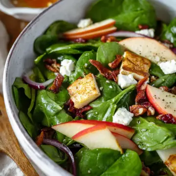 Apple Feta Spinach Salad