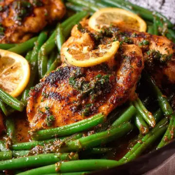 Lemon Garlic Chicken with Green Beans