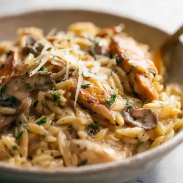 Chicken Marsala Orzo