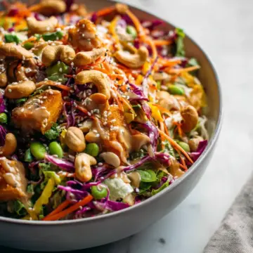 Cashew Crunch Salad with Sesame Dressing