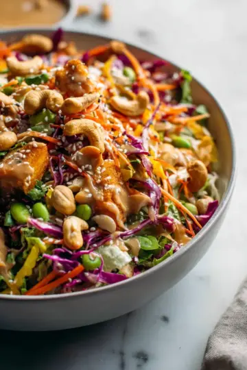 Cashew Crunch Salad with Sesame Dressing