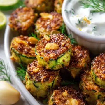 Cheesy Garlic Zucchini Bites