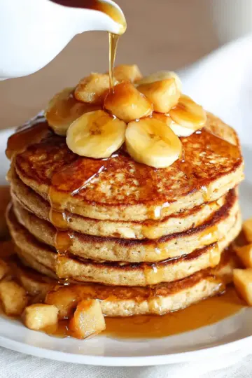 Healthy Banana Oatmeal Pancakes