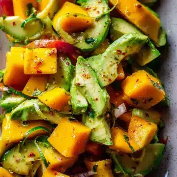 Mango Avocado Salad with a Cayenne Lime Dressing