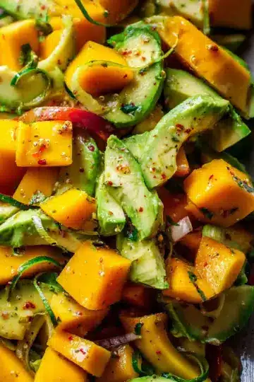 Mango Avocado Salad with a Cayenne Lime Dressing