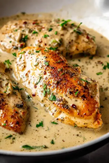 Creamy Chicken in White Wine Sauce