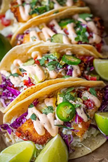 Fish Tacos Recipe with Best Fish Taco Sauce
