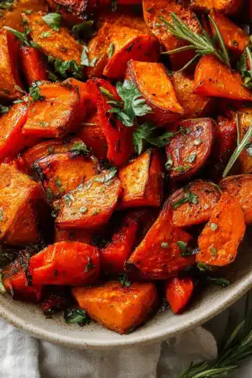 Roasted Sweet Potatoes & Carrots