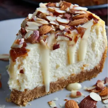White Chocolate & Almond Amaretto Cheesecake