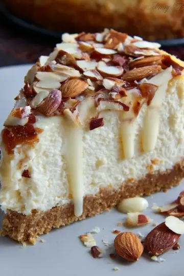 White Chocolate & Almond Amaretto Cheesecake