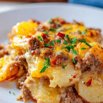 Crock Pot Potato Hamburger Casserole