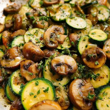 Skillet Zucchini and Mushrooms