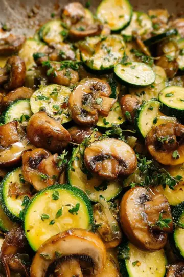 Skillet Zucchini and Mushrooms