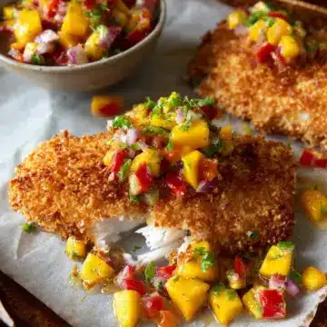 Coconut Crusted Fish with Mango Salsa