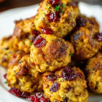 Turkey Cranberry Stuffing Balls
