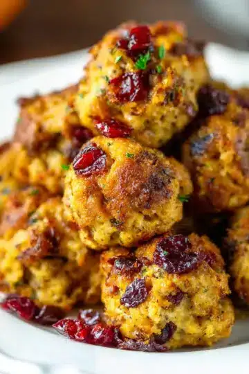 Turkey Cranberry Stuffing Balls
