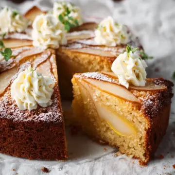 Fresh Ginger and Pear Cake